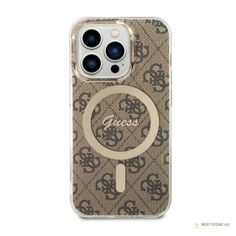 Guess 4G MagSafe - Etui iPhone 14 Pro Max (Brązowy) Guess 4G MagSafe - Etui iPhone 14 Pro Max (Brązowy)