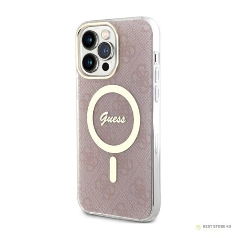 Guess 4G MagSafe - Etui iPhone 14 Pro Max (Różowy) Guess 4G MagSafe - Etui iPhone 14 Pro Max (Różowy)