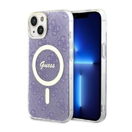 Guess 4G MagSafe - Etui iPhone 14 (Purpurowy)