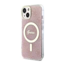 Guess 4G MagSafe - Etui iPhone 14 (Różowy)