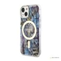 Guess Leopard MagSafe - Etui iPhone 14 (Niebieski)