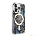 Guess Leopard MagSafe - Etui iPhone 14 Pro Max (Niebieski)