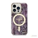 Guess Leopard MagSafe - Etui iPhone 14 Pro Max (Różowy)