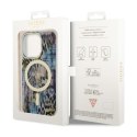 Guess Leopard MagSafe - Etui iPhone 14 Pro (Niebieski)
