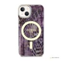 Guess Leopard MagSafe - Etui iPhone 14 (Różowy)