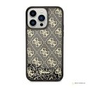 Guess Liquid Glitter Transculent 4G - Etui iPhone 14 Pro Max (Czarny)