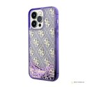 Guess Liquid Glitter Transculent 4G - Etui iPhone 14 Pro Max (Purpurowy)