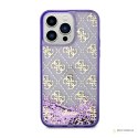 Guess Liquid Glitter Transculent 4G - Etui iPhone 14 Pro Max (Purpurowy)