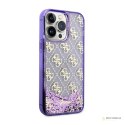 Guess Liquid Glitter Transculent 4G - Etui iPhone 14 Pro Max (Purpurowy)