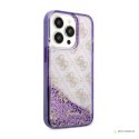 Guess Liquid Glitter Transculent 4G - Etui iPhone 14 Pro (Purpurowy)