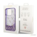 Guess Liquid Glitter Transculent 4G - Etui iPhone 14 Pro (Purpurowy)