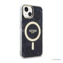 Guess Marble MagSafe - Etui iPhone 14 (Czarny)