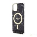 Guess Marble MagSafe - Etui iPhone 14 (Czarny)