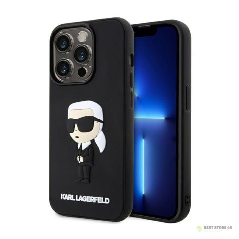 Karl Lagerfeld 3D Rubber NFT Ikonik - Etui iPhone 14 Pro Max (Czarny)