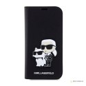 Karl Lagerfeld Booktype NFT Saffiano Karl & Choupette - Etui iPhone 14 (Czarny)