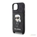 Karl Lagerfeld Crossbody NFT Saffiano Monogram Ikonik - Etui iPhone 14 Pro (Czarny)