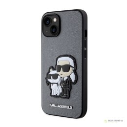 Karl Lagerfeld NFT Saffiano Karl & Choupette - Etui iPhone 14 (Srebrny)