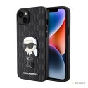 Karl Lagerfeld Saffiano Monogram NFT Ikonik - Etui iPhone 14 Plus (Czarny)