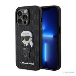 Karl Lagerfeld Saffiano Monogram NFT Ikonik - Etui iPhone 14 Pro Max (Czarny)