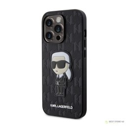 Karl Lagerfeld Saffiano Monogram NFT Ikonik - Etui iPhone 14 Pro Max (Czarny)