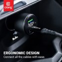 Crong Power Car Charger 63W - Ładowarka samochodowa USB-C PD 45W + USB QC 3.0 18W (czarny)