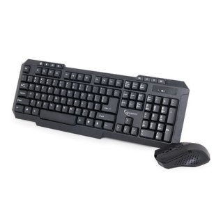 Gembird Desktop Set KBS-WM-02 Zestaw klawiatury i myszy, bezprzewodowy, mysz w zestawie, US, klawiatura numeryczna, 450 g, USB,
