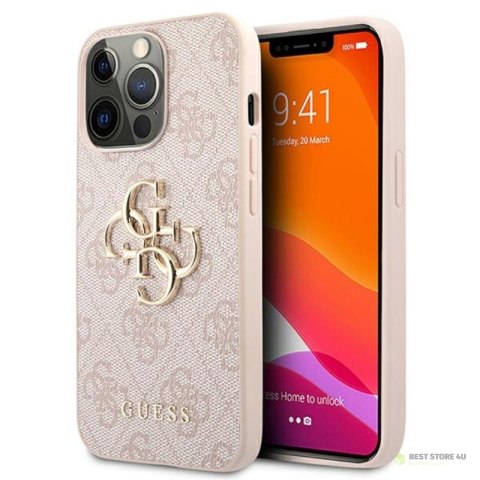 Guess 4G Big Metal Logo - Etui iPhone 13 Pro Max (różowy)