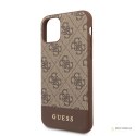 Guess 4G Bottom Stripe Collection - Etui iPhone 11 (brązowy)