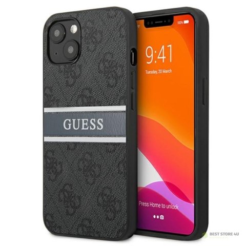 Guess 4G Printed Stripe - Etui iPhone 13 (szary)