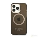 Guess Gold Outline Translucent MagSafe - Etui iPhone 13 Pro Max (czarny)