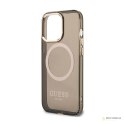 Guess Gold Outline Translucent MagSafe - Etui iPhone 13 Pro Max (czarny)