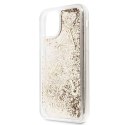 Guess Liquid Glitter Hearts - Etui iPhone 11 (złoty)