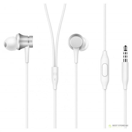 Xiaomi Mi In-Ear Headphones Basic ZBW4355TY 3,5 mm, srebrne, wbudowany mikrofon