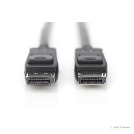 Digitus DisplayPort Connection Cable AK-340106-010-S Black, DisplayPort to DisplayPort, 1 m Digitus DisplayPort Connection Cable AK-340106-010-S Black, DisplayPort to DisplayPort, 1 m