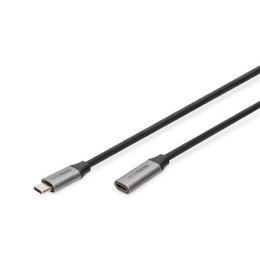 Digitus USB-C/M to USB-C/F Extension Cable DB-300230-010-S USB-C jack, USB C, plug, Black, 1 m