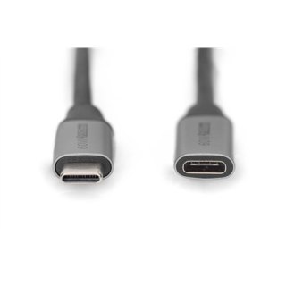 Digitus USB-C/M to USB-C/F Extension Cable DB-300230-010-S USB-C jack, USB C, plug, Black, 1 m