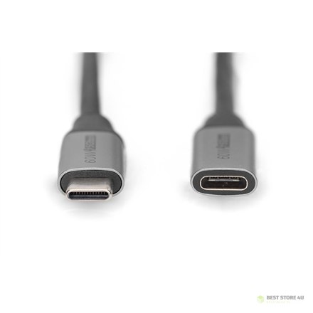Digitus USB-C/M to USB-C/F Extension Cable DB-300230-010-S USB-C jack, USB C, plug, Black, 1 m Digitus USB-C/M to USB-C/F Extension Cable DB-300230-010-S USB-C jack, USB C, plug, Black, 1 m