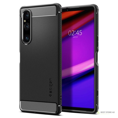 Spigen Rugged Armor - Etui do Sony Xperia 1 V (Czarny)