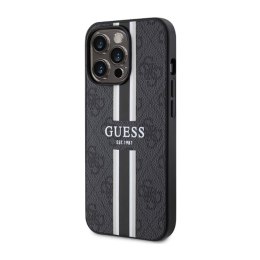 Guess 4G Printed Stripes MagSafe - Etui iPhone 13 Pro (Czarny)