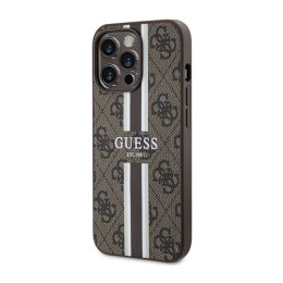 Guess 4G Printed Stripes MagSafe - Etui iPhone 13 Pro Max (Brązowy)