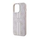 Guess 4G Printed Stripes MagSafe - Etui iPhone 13 Pro (Różowy)