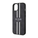 Guess 4G Printed Stripes MagSafe - Etui iPhone 14 Plus (Czarny)