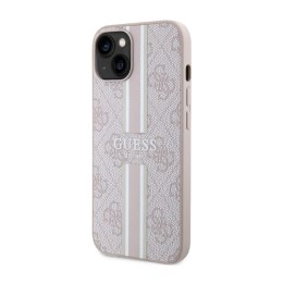 Guess 4G Printed Stripes MagSafe - Etui iPhone 14 Plus (Różowy)