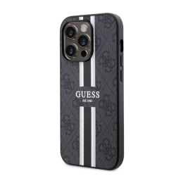 Guess 4G Printed Stripes MagSafe - Etui iPhone 14 Pro Max (Czarny)