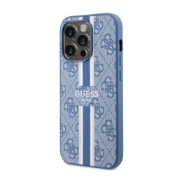 Guess 4G Printed Stripes MagSafe - Etui iPhone 14 Pro (Niebieski)