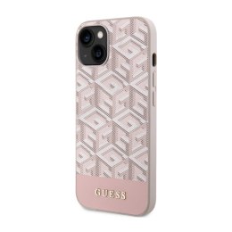 Guess GCube Stripes MagSafe - Etui iPhone 14 (Różowy)