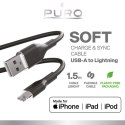 PURO ICON Soft Cable - Kabel USB-A do Lightning MFi 1.5 m (Black)