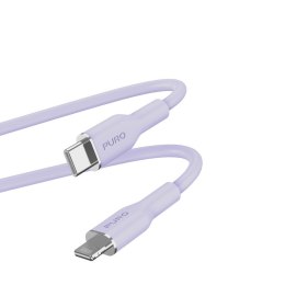PURO ICON Soft Cable - Kabel USB-C do Lightning MFi 1.5 m (Tech Lavender)