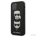 Karl Lagerfeld Saffiano Karl & Choupette Heads - Etui iPhone 12 / iPhone 12 Pro (czarny)