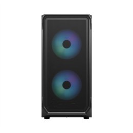 Fractal Design Focus 2 RGB Black TG Clear Tint, Midi Tower, zasilacz w zestawie Nie